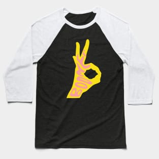 Okay Boomer Hand Typography Baseball T-Shirt